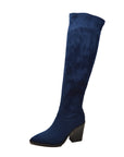 Amsterdam Faux Suede Over The Knee High Heel Boots - Stylish and Versatile