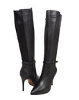 London Sleek Leather Dress Boots for Slim Calves