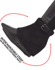 Paris2- Faux Suede Wedge Boot: 3-in-1 Wedge Dress Boot: Stylish Versatility at Its Best