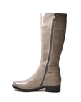 Gabi Grey Leather Riding Boots - Stylish and Versatile for Any Occasion