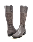 Gabi Leather & Suede Riding Boots with Fleece Lining - Versatile and Stylish for Day or Night Wear