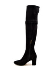 Sophia Suede Block Heel Over The Knee High Heel Boots - Stylish and Versatile