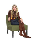 Landers Suede Over The Knee High Heel Boots by SoleMani