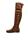 Landers Suede Over The Knee High Heel Boots by SoleMani