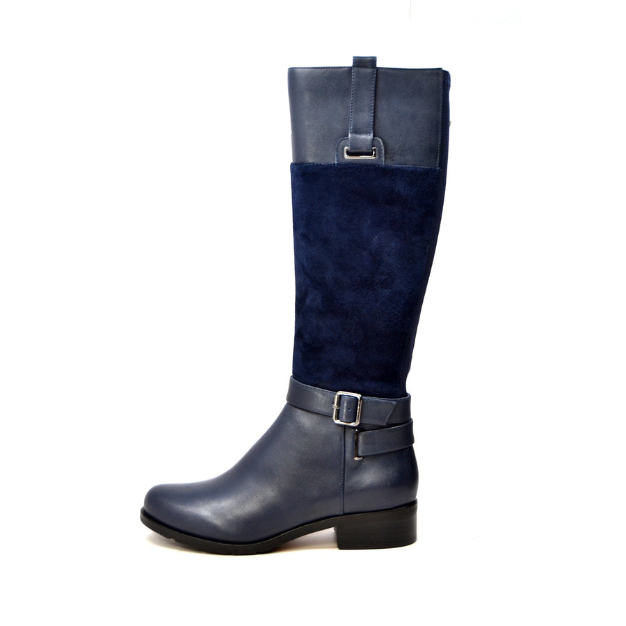 Gabi Leather & Suede Riding Boots with Fleece Lining - Versatile and Stylish for Day or Night Wear