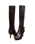 Solemani Rochelle Leather Heel Dress Boots - Stylish and Versatile