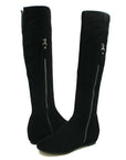 Hang Out Black Suede Extra Slim or Slim Boots: Stylish and Versatile